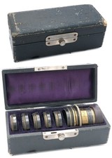 Meteor Trousse Satzobjektiv vintage brass lens set + box wet plate landscape., usado comprar usado Meteor Trousse Satzobjektiv vintage brass lens set + box wet plate landscape., usado comprar usado  Enviando para Brazil