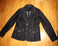 Schwarze schicke jeansjacke gebraucht kaufen  Dresden