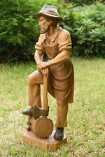 Holzfigur gigant holzarbeiter gebraucht kaufen  Berlin