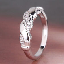 Anel de noivado com zircônia cúbica, para noivado, promessa, casamento, festa ou você, usado comprar usado  Enviando para Brazil