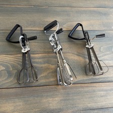 3 batedores de ovos vintage MCM manual mão aço inoxidável (C4), usado comprar usado  Enviando para Brazil
