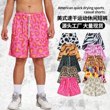 Usado, Shorts de secagem rápida American Digital Printing malha solta treinamento esportes fitness comprar usado  Enviando para Brazil