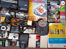 ~30 LOTE DE CÂMERAS DE FILME 35mm BESELER AUTO SEARS NIKON SAMSUNG SACOS ROLOS PAPEL FOTOGRÁFICO comprar usado  Enviando para Brazil