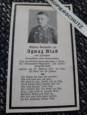 Sterbebild unteroffizier einer gebraucht kaufen  Altötting