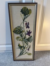 Vtg needlepoint flower for sale  COVENTRY
