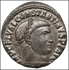 Costantino grande follis usato  Due Carrare