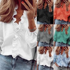 Damen neck rüschen gebraucht kaufen  Obertshausen