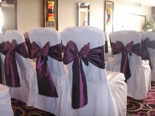 Burgundy chair sashes for sale  BROUGH