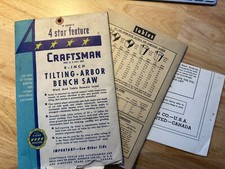 Serra de bancada Craftsman em estado perfeito 103.22161 lista de peças manuais mais bônus comprar usado  Enviando para Brazil