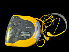 CD player portátil Sony D-ES51 Sports Discman ESP2 amarelo SOMENTE testado funciona vintage comprar usado  Enviando para Brazil