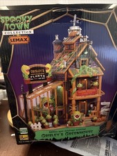 Lemax Spooky Town Grisley's Greenhouse com Weathervane 2010 aposentado testado funciona comprar usado  Enviando para Brazil