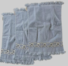Lote de 3 toalhas de mão vintage bordadas dedo pequeno Cannon cetim paisley aplique, usado comprar usado  Enviando para Brazil