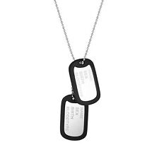 2 peças pingente corrente corrente colar identificação personalizada dog tags aço inoxidável militar exército masculino comprar usado  Enviando para Brazil