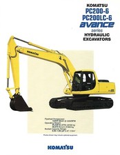 Usado, Folheto de equipamento - Komatsu - PC200-6 PC200LC-6 escavadeiras Avance c1993 (E6547) comprar usado  Enviando para Brazil