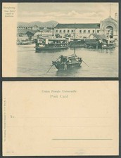 Cartão postal antigo UB de Hong Kong Star Ferry Wharf at Kowloon Godown Company Sampan Boat comprar usado  Enviando para Brazil