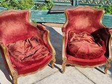 Fauteuil velours rouge d'occasion  Beausoleil