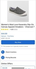 Tênis Feminino Mad Love Kasandra Slip On Lona Vestuário Tamanho 7 Carvão, usado comprar usado  Enviando para Brazil
