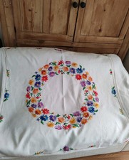 Hand embroidered linen for sale  SAUNDERSFOOT