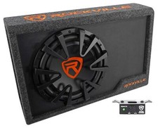 Gabinete de subwoofer automotivo Rockville RWS12CA Slim 1200 Watt 12" amplificado comprar usado  Enviando para Brazil