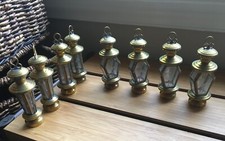 Oito mini abajures de vela vintage 4" latão (3 estilos) comprar usado  Enviando para Brazil