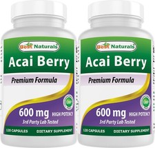 Pacote com 2 Best Naturals extrato de açaí 600 mg 120 cápsulas comprar usado  Enviando para Brazil
