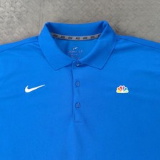 Camisa polo Nike Dri Fit NBC logotipo bordado azul manga curta masculina grande comprar usado  Enviando para Brazil