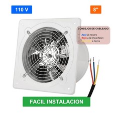 Extractor de Aire 8" Cocina Baño Ventilador 110V Metal 73W Pared 1300m³/h comprar usado Extractor de Aire 8" Cocina Baño Ventilador 110V Metal 73W Pared 1300m³/h comprar usado  Enviando para Brazil