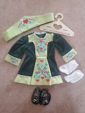 Conjunto de baile irlandés American Girl Nellie's y calcetines de vestir con diadema para niñas a juego segunda mano  Embacar hacia Mexico