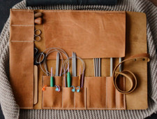 Usado, kit de ferramentas de viagem kit de ferramentas bolsa de armazenamento rolo de bolso bolsa externa couro marrom Y108 comprar usado  Enviando para Brazil