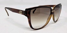 Óculos de sol vintage Gucci marrom plástico lente gradiente designer tamanho grande usado comprar usado Óculos de sol vintage Gucci marrom plástico lente gradiente designer tamanho grande usado comprar usado  Enviando para Brazil