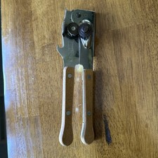 Abridor de lata manual SWINGAWAY vintage anos 80 alças de madeira raras resistente EUA comprar usado  Enviando para Brazil
