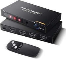 avedio links 4X1 interruptor HDMI 4K@60Hz, 4 em 1 saída interruptor seletor HDMI com controle remoto, usado comprar usado  Enviando para Brazil