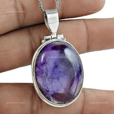 Pingente de casamento prata maciça coroa chakra ametista natural dia das filhas joia comprar usado  Enviando para Brazil