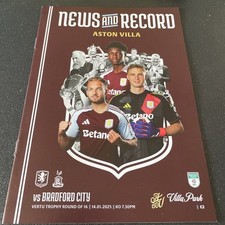 Aston villa bradford for sale  PRESCOT