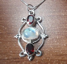Faceted garnet moonstone for sale  Hales Corners