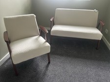 Cream seater sofa for sale  LEICESTER