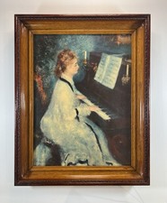 Litografia antiga emoldurada intitulada Mulher ao Piano por Pierre-Auguste Renoir comprar usado  Enviando para Brazil
