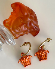 Versace earrings orange for sale  Beverly Hills