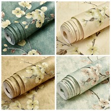 Vintage Blumen Vliestapete Selbstklebend Klebefolie Floral Tapete Deko 53x500cm comprar usado  Enviando para Brazil