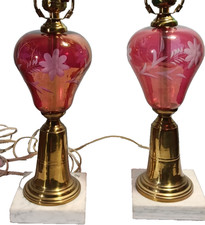 Pair vintage cranberry for sale  Denton