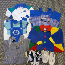 Vintage Retrô Roupas/Sapatos para Bebê Menino Oshkosh/Buster Brown/Converse Lote 12 mos. comprar usado  Enviando para Brazil