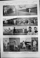 Estampa antiga Oxford V Cambridge Queens Club martelo arremessando salto longo 1910 comprar usado Estampa antiga Oxford V Cambridge Queens Club martelo arremessando salto longo 1910 comprar usado  Enviando para Brazil