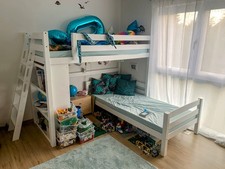 Etagenbett massiv weiß gebraucht kaufen  Berlin