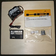 Receptor de controle remoto HPI RF-1 AM 27MHz, pacote HPI 1200MAH. Com CONJUNTO DE CRISTAL #1 TX, RX RC RS4 comprar usado  Enviando para Brazil
