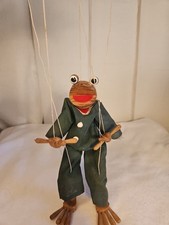 Usado, Sapo marionete vintage de madeira - esculpido à mão - boneco de cordas comprar usado  Enviando para Brazil