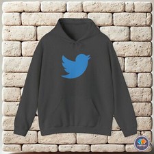 Usado, Moletom com capuz unissex ícone pássaro azul logotipo antigo Twitter comprar usado  Enviando para Brazil