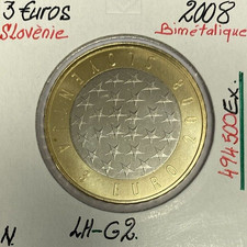 Używany, SLOVENIE - 3 EURO - 2008 // Pièce Neuve en Qualité : SUP na sprzedaż  Wysyłka do Poland