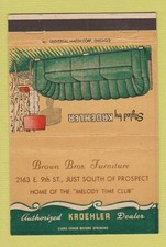 Matchbook cover kroehler for sale  USA