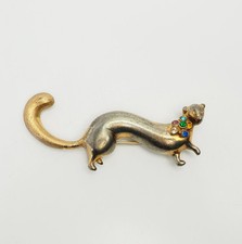 Broche cachecol animal furão vison cristais de metal antigos raros, usado comprar usado  Enviando para Brazil