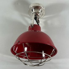 Luminária de teto retrô industrial vermelha metal e cromo holofote luminária comprar usado  Enviando para Brazil